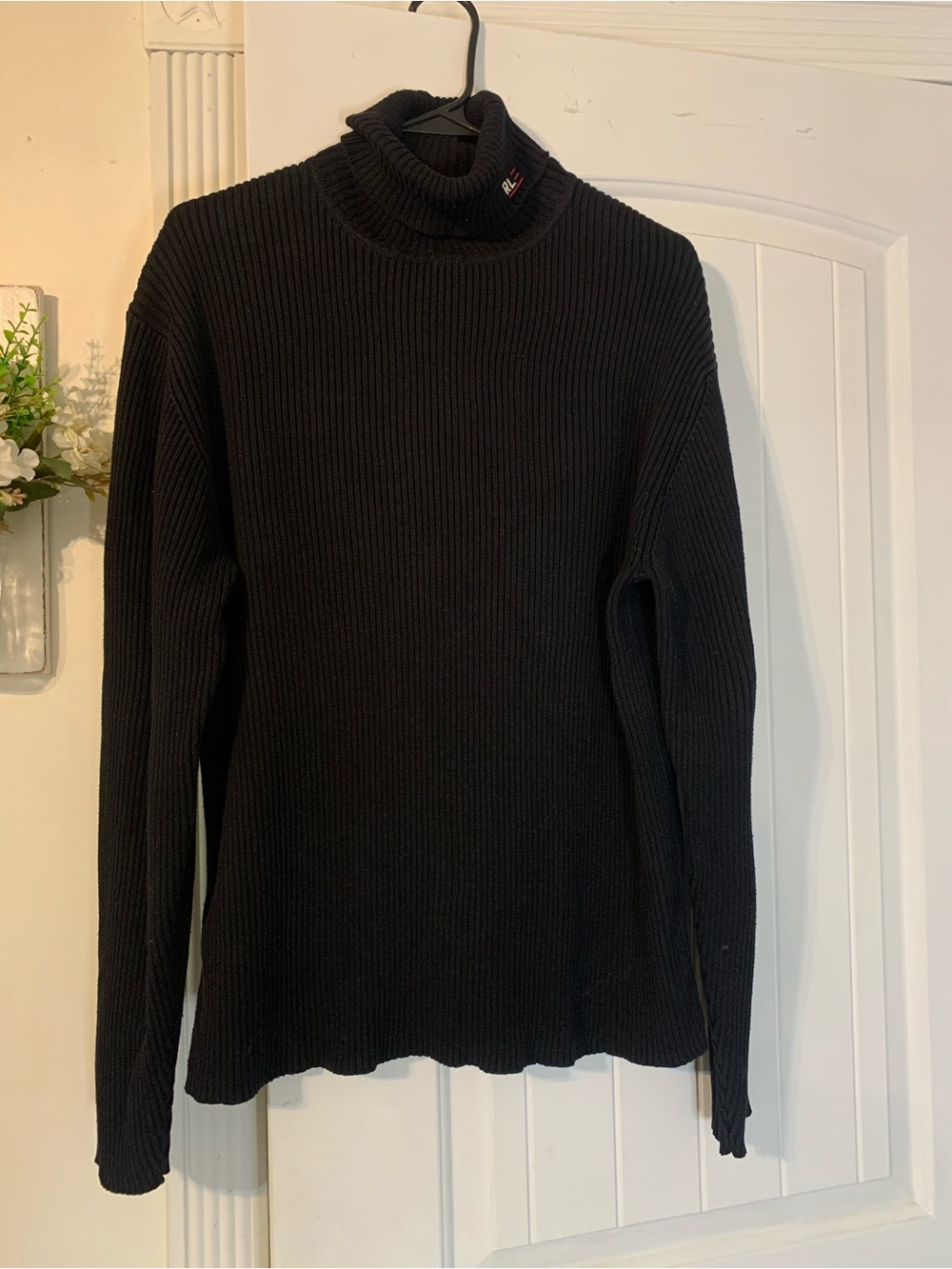 Polo by Ralph Lauren Black Ribbed Turtleneck Sweater